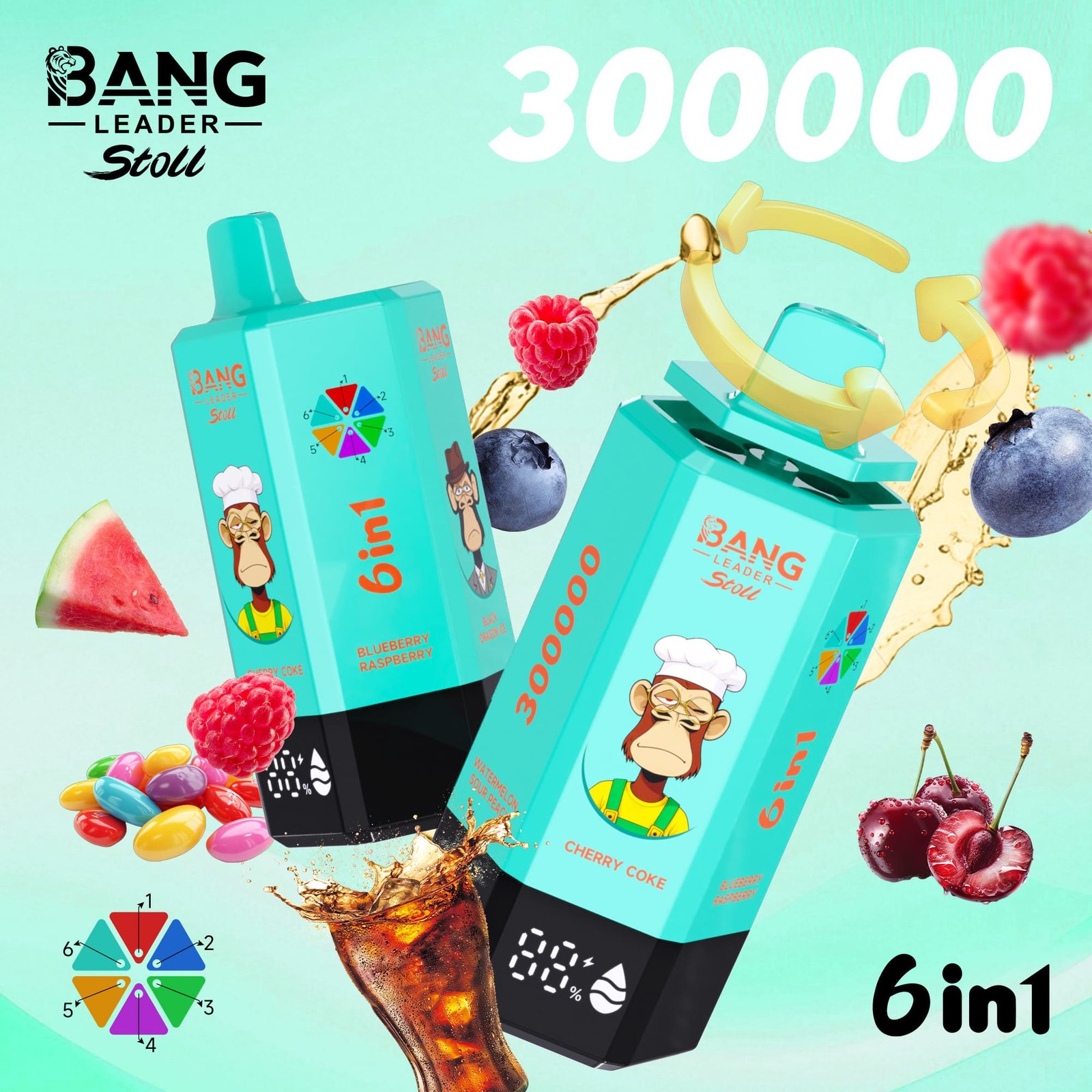 Bang Leader 300K Puffs Disposable Vape 6 in 1 – Bild 3